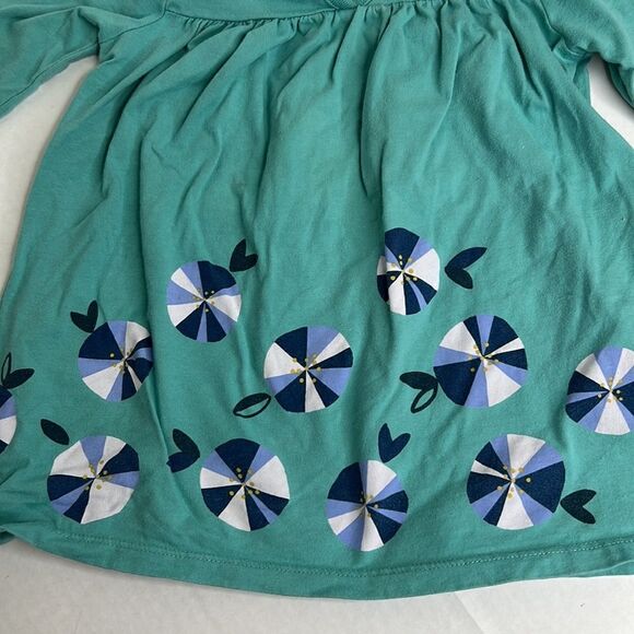 Tea Collection long sleeve green knit dress with pinwheel graphic Size 12-18 m. - Picture 3 of 12